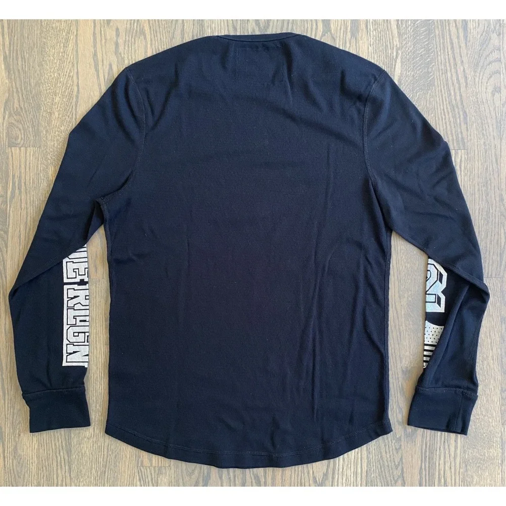 True Religion Long Sleeve Shirt Black Thermal Men Size Large